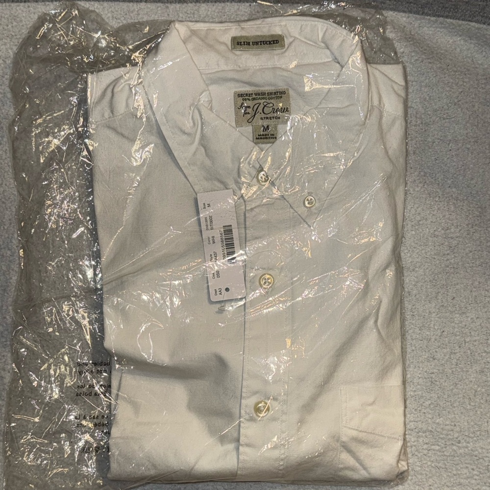 J. Crew Slim Untucked Oxford White Medium